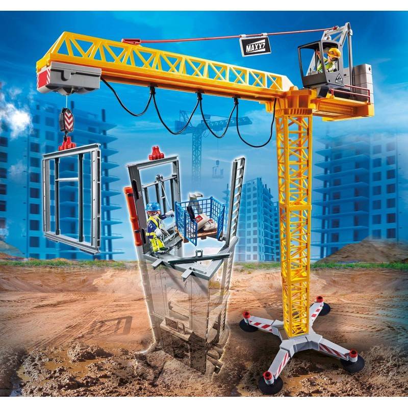 Playmobil 70441 City Action Construction Crane With Remote Control